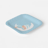 ベビーブルーオーバーザムーン紙プレート ペーパープレート (傾斜あり)