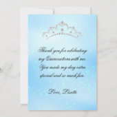 ベビーブルーキンセアニェラ追加パーソナライズされた写真 サンキューカード (裏面)