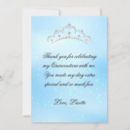 ベビーブルーキンセアニェラ追加パーソナライズされた写真 サンキューカード