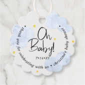 ベビーブルークラウドオベビーありがとう フェイバータグ (正面)