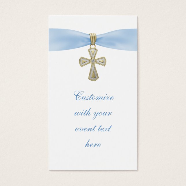 ベビーブルークロスボンボニエールラベル (正面)