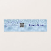 ベビーブルーグリッターとフォイル結婚のエンクロージャカード 名刺 (外部フラット)