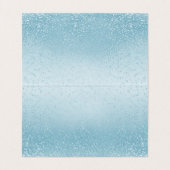 ベビーブルーグリッター |カードを折る (内部フラット)