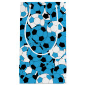 ベビーブルーサッカーボールコラージュ スモールペーパーバッグ (正面)