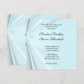 ベビーブルーサテン結婚式招待状 招待状 (正面/裏面)