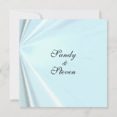 ベビーブルーサテン結婚式招待状 招待状 (裏面)