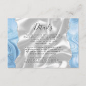 ベビーブルーシルバーアガテホワイトシルク結婚の詳細 エンクロージャーカード (正面)