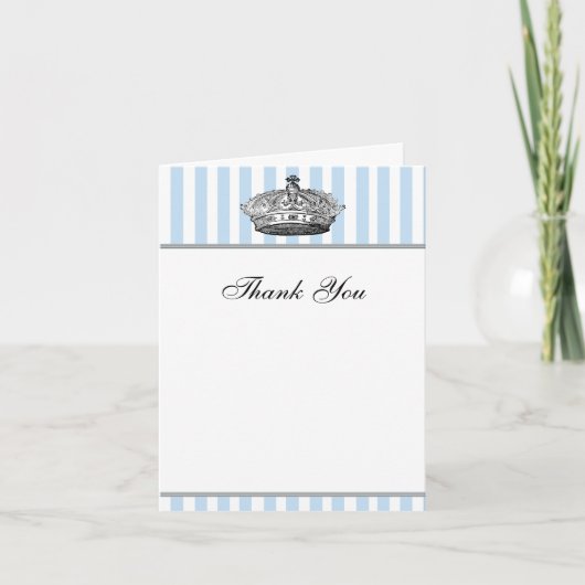 ベビーブルーシルバークラウンプリンスサンキューカード サンキューカード (正面)