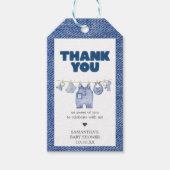 ベビーブルージャンベビーシャワーメッセージカード ギフトタグ (正面)