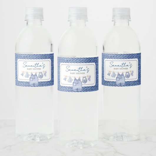 ベビーブルージャンベビーシャワー ペットボトルラベル (ボトル)