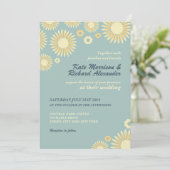 ベビーブルースウィートヒマワリ結婚式招待状 招待状 (スタンド正面)