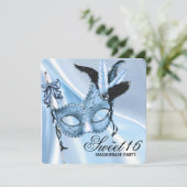 ベビーブルースウィート16マスカレードパーティー 招待状 (スタンド正面)