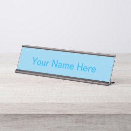ベビーブルースカイ無地のカラー デスクネームプレート