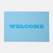 ベビーブルースカイ無地のカラー ドアマット (正面)