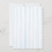 ベビーブルーストライプのとバーブベビーシャワー 招待状 (裏面)