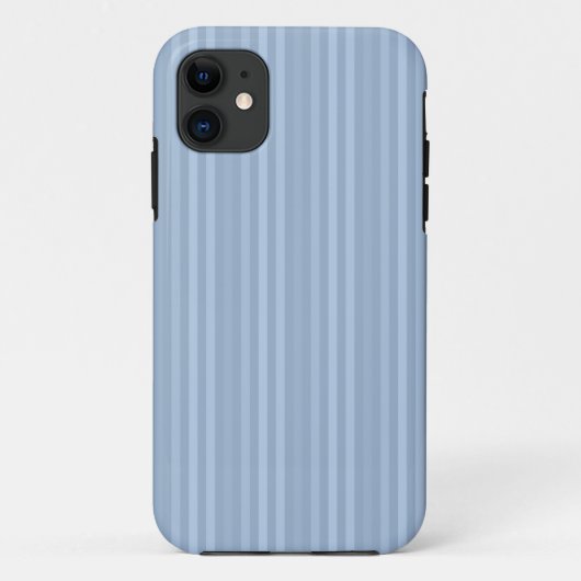 ベビーブルーストライプ柄縦ストライプ Case-Mate iPhoneケース (裏面)