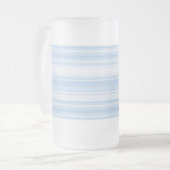 ベビーブルーストライプ フロストグラスビールジョッキ (正面左)