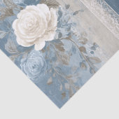 ベビーブルーストライプ&レース 薄葉紙 (詳細)