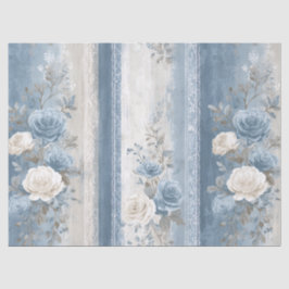 ベビーブルーストライプ&レース 薄葉紙