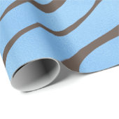 ベビーブルーゼブラパターン ラッピングペーパー (ロールコーナー)