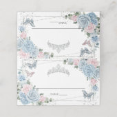 ベビーブルーソフトピンクフローラ蝶キンセアニラ プレイスカード (外部開封)