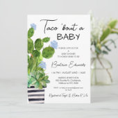 ベビーブルータコス'ベビーサボテンのベビーシャワーについて 招待状 (スタンド正面)