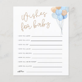 ベビーブルータンバルーンアドバイスカードのご希望