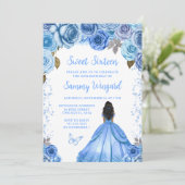 ベビーブルーダークスキンプリンセスSweet sixteen 招待状 (スタンド正面)