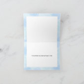 ベビーブルーテディベアバルーンサンキューカード 招待状 (内部)