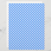 ベビーブルーデイジープレイドスクラップブッククラフト紙ページ (正面/裏面)