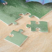 ベビーブルードラゴンとファンタジー中世の城 ジグソーパズル (側面)