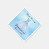 ベビーブルードレスカスタムキンセアニェラ スタンダードカクテルナプキン (角)