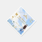 ベビーブルードレスプリンセスキンセアニラパーティー スタンダードカクテルナプキン (角)