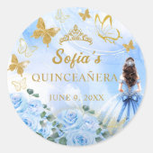 ベビーブルードレスプリンセスグリッターキンセアニラ ラウンドシール (正面)