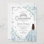 ベビーブルーバラシルバーフローラキンセアニェラ 招待状 (正面)