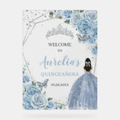 ベビーブルーバラフローラキンセアニラクラウンウェルカム アクリルサイン (正面)