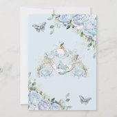 ベビーブルーバラプリンセスシンデレラキンセアニラ 招待状 (裏面)