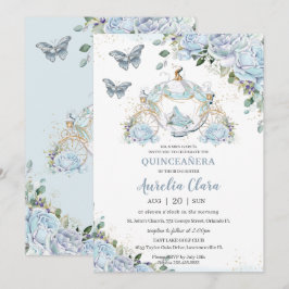 ベビーブルーバラプリンセスシンデレラキンセアニラ 招待状