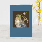 ベビーブルーバードイングリッシュプランテンカード カード (黄色い花)