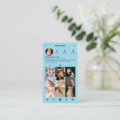 ベビーブルーパステルマニキュリスト爪、 ネイルテックIG 名刺 (スタンド正面)