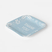 ベビーブルーパペルピカドありがとうベビーガールシャワー ペーパープレート (傾斜あり)