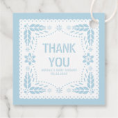 ベビーブルーパペルピカドサンキュー男の赤ちゃんシャワー フェイバータグ (裏面)