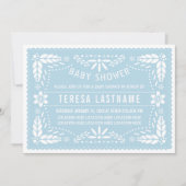 ベビーブルーパペルピカドメキシコ男の赤ちゃんシャワー 招待状 (正面)