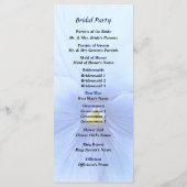 ベビーブルーパンシー結婚式 プログラム (裏面)