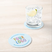 ベビーブルーパーソナライズされた紙コースターカスタムロゴ ラウンドペーパーコースター (インサイチュ)