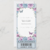 ベビーブルーパープルフローラクインセアニラ16 VIPチケット 招待状 (裏面)
