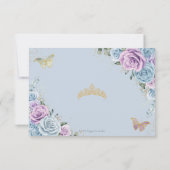 ベビーブルーパープル薄紫フローラキンセアニラスウィート16 出欠カード (裏面)