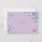 ベビーブルーパープル薄紫フローラシルバーキンセアニラ 出欠カード (裏面)