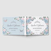 ベビーブルーピンクフローラ蝶ツインキンセアニラ ゲストブック (全面)