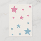 ベビーブルーピンク砂テディベア風船向け書籍 エンクロージャーカード (裏面)